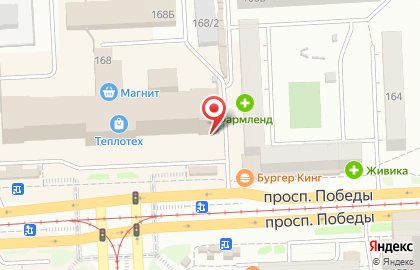 Федеральная сеть салонов красоты ЦирюльникЪ на проспекте Победы на карте