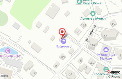 Гостевой дом Фламинго на улице Горького на карте