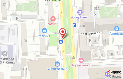 Магазин овощей и фруктов в Железнодорожном районе на карте