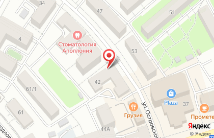 Страховая компания Росгосстрах на улице Островского на карте