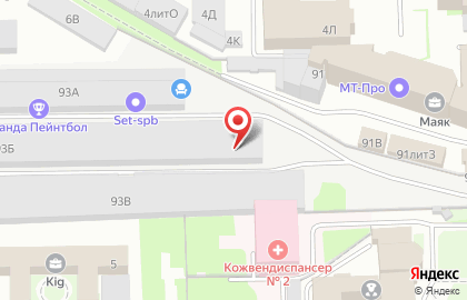 Шиномонтажная мастерская на Московском проспекте на карте