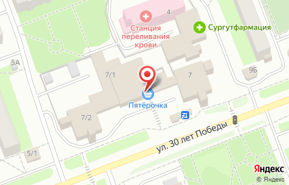 Парикмахерская Каприз на улице 30 лет Победы на карте