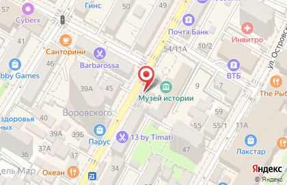 МегаФон на улице Воровского на карте