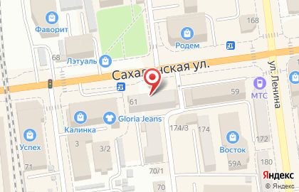 Магазин Таёжный на Сахалинской улице на карте