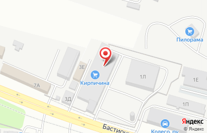 Магазин-склад сантехники на Бастионной улице на карте