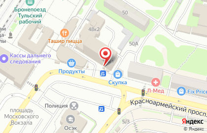 Киоск по продаже фастфудной продукции на Красноармейском проспекте на карте