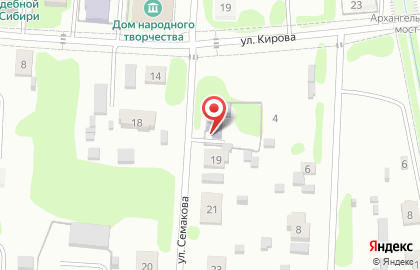 Центр творчества на улице Семакова на карте