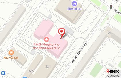 Поликлиника №2 на Надеждинской улице на карте