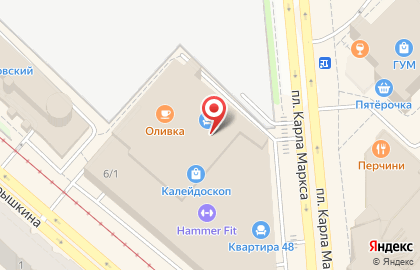 Магазин напольных покрытий Tarkett на площади Карла Маркса на карте