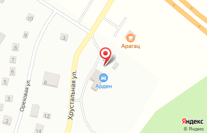 Грузовой шинный центр Арден на Хрустальной улице на карте