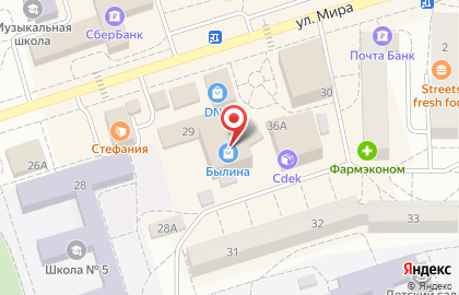 Магазин детских товаров, ИП Прохорова Ю.С. на улице Мира на карте