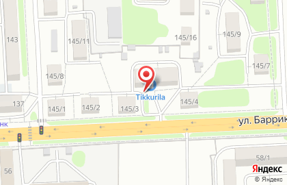 Палитра, официальный дистрибьютор Тиккурила на улице Баррикад на карте