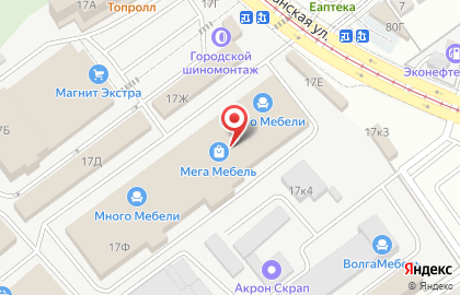 Мебельный магазин компьютерных столов в Железнодорожном районе на карте