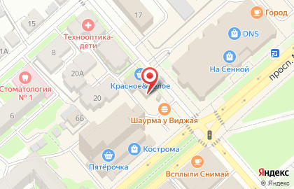 Киоск по продаже печатной продукции на Сенной улице на карте