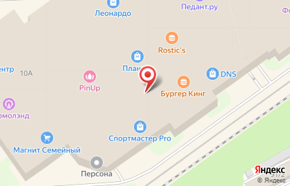 Кафе-пекарня Cinnabon в Центральном районе на карте