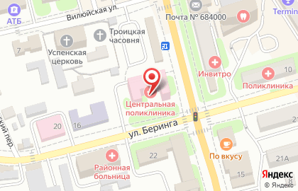 Городская поликлиника в Петропавловске-Камчатском на карте