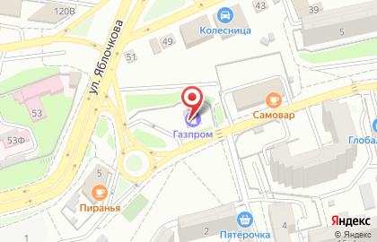 АЗС Газпром на Минусинской улице на карте