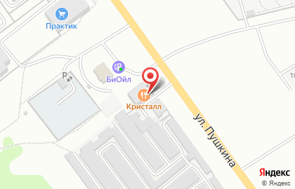 Автомойка Кристалл на улице Пушкина на карте