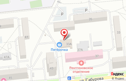 Сеть супермаркетов Вкусный дом на улице Сабурова на карте
