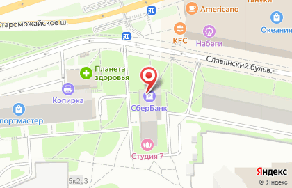 Банкомат СберБанк на Славянском бульваре, 3 на карте