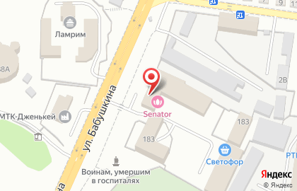 Сенатор на улице Бабушкина на карте