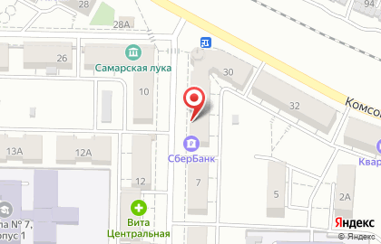 Банкомат СберБанк на улице Пушкина в Жигулёвске на карте