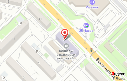 Автошкола Красноярский колледж отраслевых технологий и предпринимательства в Октябрьском районе на карте