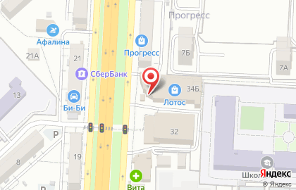 Супермаркет Магнит на проспекте Строителей, 34б на карте