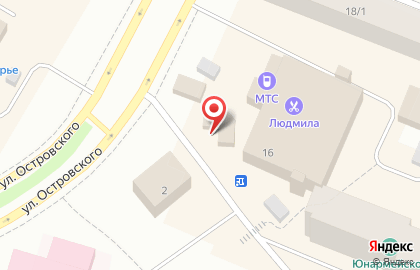 Салон ИнтерОптика на улице Островского на карте