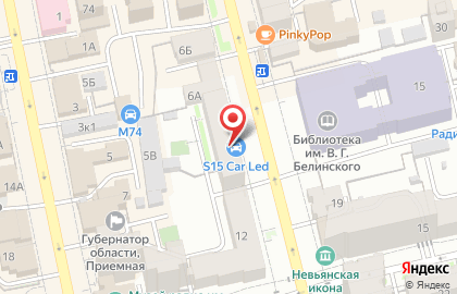 Студия натяжных потолков Антураж в Октябрьском районе на карте