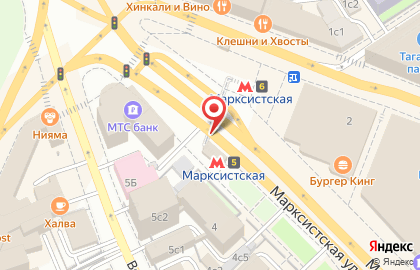Ателье-магазин Мария на Марксистской улице на карте