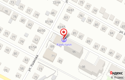 Фитнес-центр Кристалл на улице Ушакова на карте