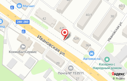 Продовольственный магазин Альянс на Ивановской улице на карте