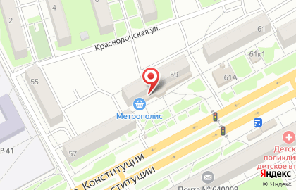 Банкомат ВТБ на улице Конституции на карте