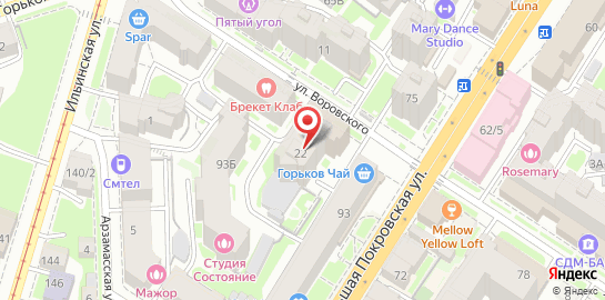 Клиника высоких репродуктивных технологий Тонус МАМА на улице Воровского на карте