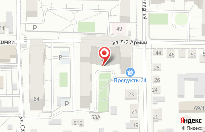Строящиеся объекты, ООО Трест №4 в Центральном округе на карте