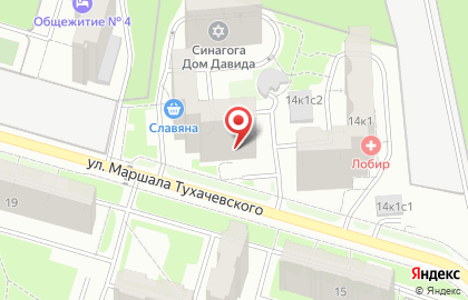 Диадема на улице Маршала Тухачевского на карте