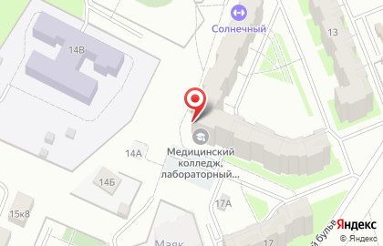 Курганский базовый медицинский колледж на Солнечном бульваре на карте