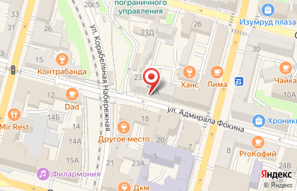 Совет ветеранов войны, труда, вооруженных сил и правоохранительных органов Ленинского района на улице Адмирала Фокина на карте