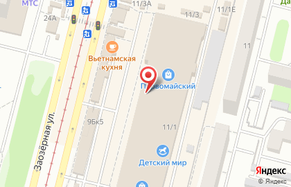 Сеть магазинов мужской одежды, ИП Захаров П.В. на Заозёрной улице на карте