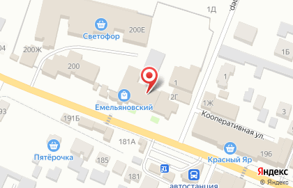 Интегрированный оператор связи Билайн на Московской улице в Емельяново на карте