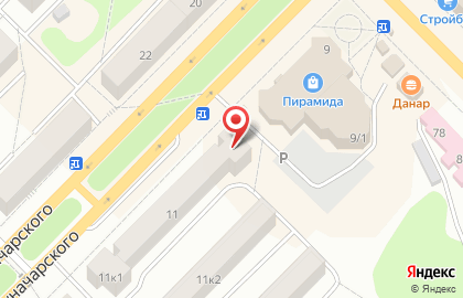 Компания Фант-Мебель на улице Луначарского на карте