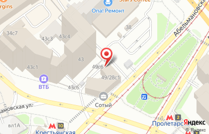 Л'этуаль на Воронцовской улице на карте