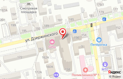 Школа профессионального массажа на улице Дзержинского на карте