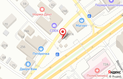 Магазин вкусного мяса Фортуна Урала в Индустриальном районе на карте