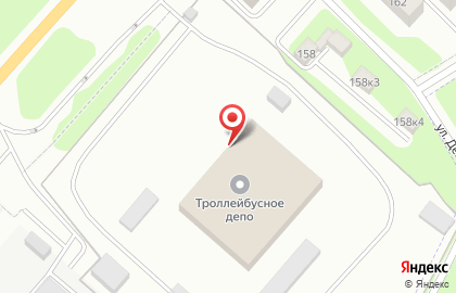 Троллейбусное депо в Орле на карте