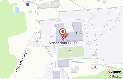 Изборский лицей на карте
