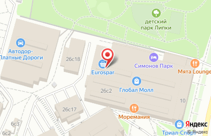 Ресторан быстрого питания KFC на улице Ленинская Слобода на карте
