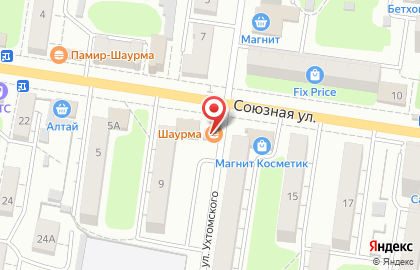 Магазин Мясной Гостинец на Союзной улице, 9а на карте