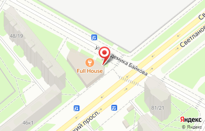 Супермаркет Магнит на Светлановском проспекте на карте